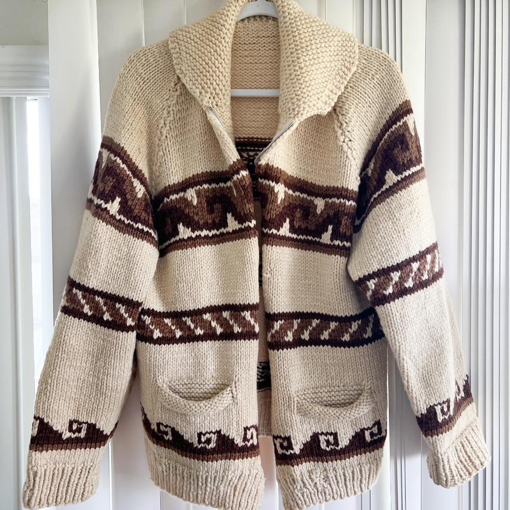 Vintage knitted wool cardigan